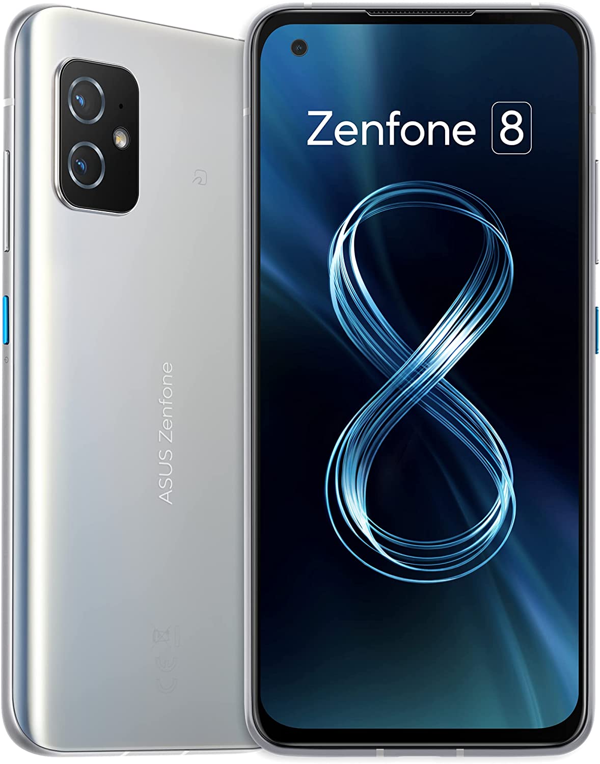 ASUS スマートフォン Zenfone 8 ZS590KS シルバー 16GB/256GB/Qualcomm Snapdragon 888 5G/5.9インチ / 防水・防塵(IP65/IP68)/Android 11/5G /FeliCa・おサイフケータイ ZS590KS-SL256S16/Aのサムネイル