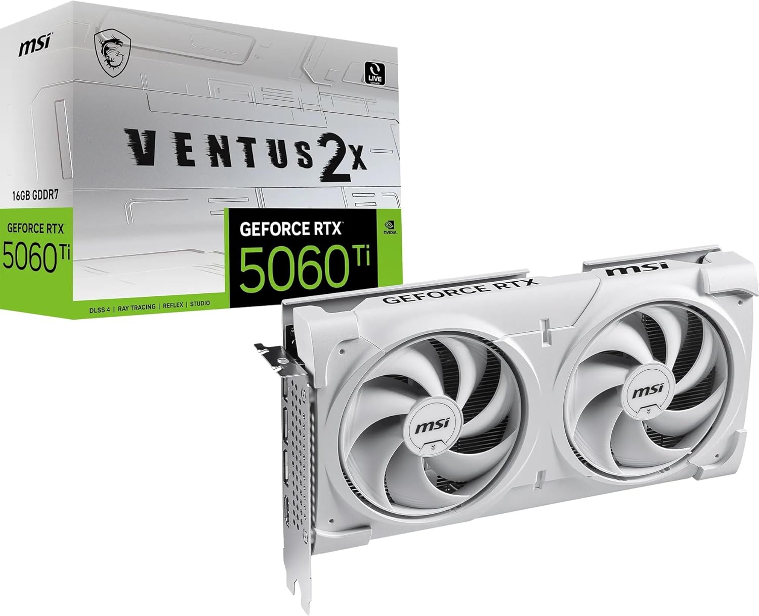 新品 MSI GeForce RTX 5060 Ti 8G VENTUS 2X OC WHITE PLUS グラフィックスボード
