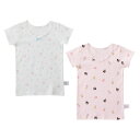 【セール30%OFF】ミキハウス mikihouse 水玉&アイスクリーム柄 半袖Tシャツ2枚セット (80cm-140cm) 2枚セット 2枚組 半袖 下着 ...