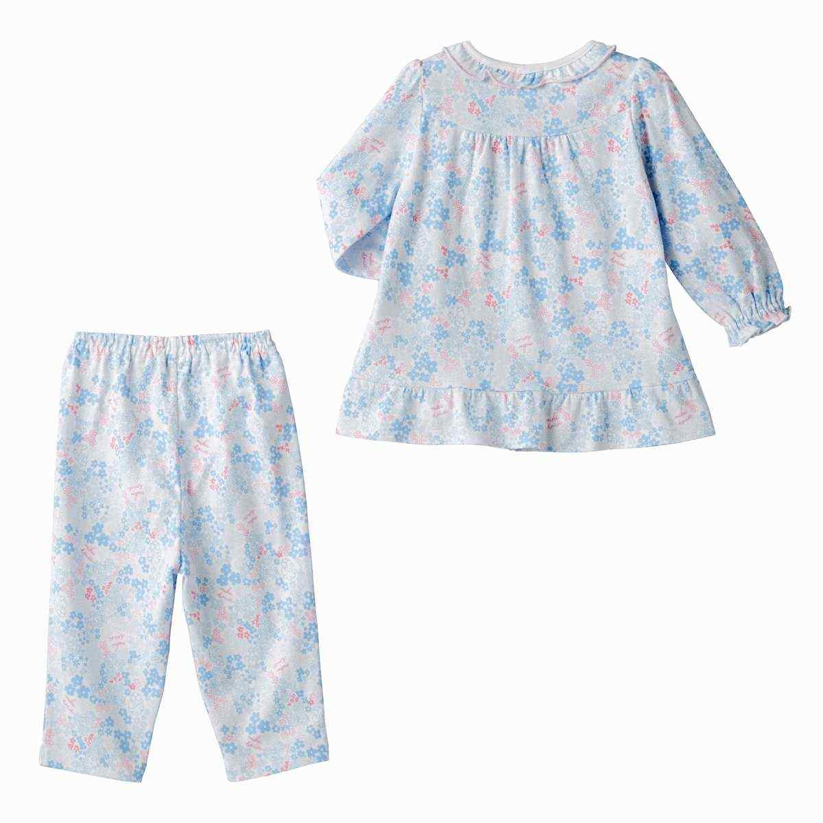 【楽天スーパーセール50％OFF】ミキハウス mikihouse 長袖パジャマ リーナちゃん 小花柄前開き 子供 キッズ 女の子（80-150cm）【11-7304-617】 mdout