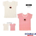 ミキハウス mikihouse ダブルビー ボーダー＆ホワイトドット半袖Tシャツセット 2枚セット (80-140cm) 半袖 ベビー キッズ 子供 女の子 