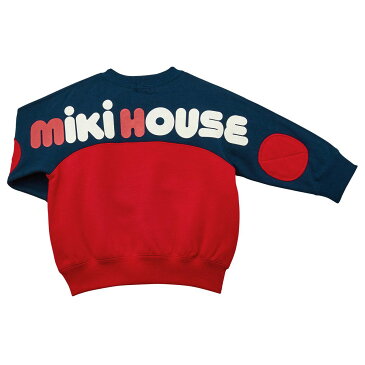 ミキハウス mikihouse バックロゴトレーナー(80cm-150cm) ベビー服 キッズ 子供服 こども 男の子 女の子 トップス 長袖 ペア リンクコーデ【10-5604-826】