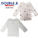 【セール30%OFF】ミキハウス mikihouse ダブルビー ドット＆アイス柄長袖Tシャツセット【肌着】(80-140cm)【60-2404-381】