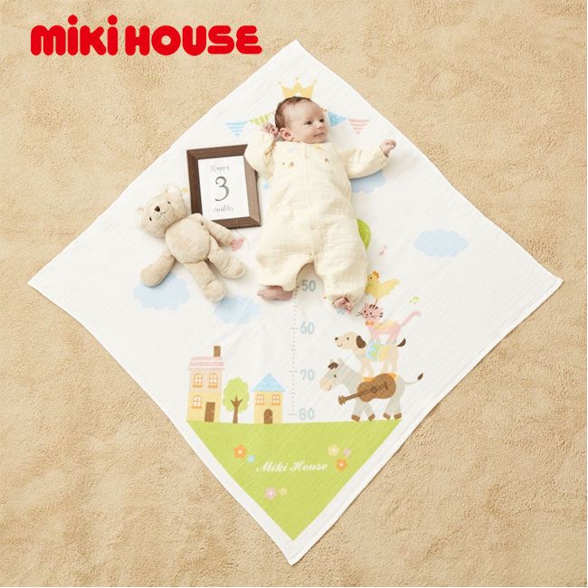 ミキハウス タオル ミキハウス mikihouse ガーゼバスタオル タオル インスタ映え プレゼント 出産祝い 新生児 ベビー 赤ちゃん 男の子 女の子【46-8359-490】