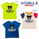 【セール30%OFF】ミキハウス mikihouse ダブルビー Bくんお顔プリントTシャツ (110-130cm) 半袖　Tシャツ プリント 赤ちゃん ベビー キッズ 子供 男の子 女の子【62-5212-578】【prs】