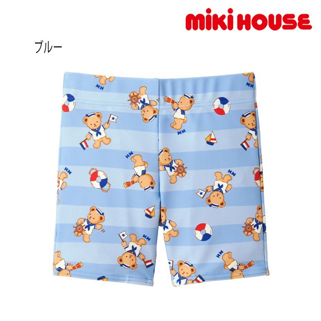 楽天Pockybear【ポイント10倍】ミキハウス mikihouse 総柄水着パンツ （90-110cm） 水着 海パン ボトムス ハーフパンツ パンツ プール 海 夏 かわいい べビー キッズ 子供 男の子【12-7102-498】