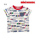 ミキハウス mikihouse ロゴプリント半袖Tシャツ (80cm・100cm) トップス 半袖 薄手 ロゴ 総柄 おしゃれ カラフル 夏 ベビー キッズ 子供 子供服 男の子 女の子