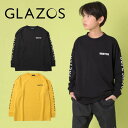 【サマーセール30%OFF】グラソス 袖ロゴビッグ長袖Tシャツ《M・L(150cm・160cm)》トップス ロンT 長袖 ビッグシルエット オーバーサイズ かっこいい ジュニア 男の子 GLAZOS 【3731224】