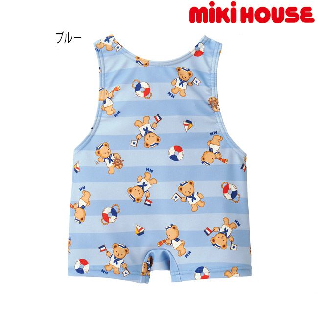 楽天Pockybearミキハウス mikihouse ミキハウスベアグレコ水着 （90cm）水着 水遊び グレコ つなぎ クマ 水遊び 海 プール スイムウェア ベビー 【12-7101-495】