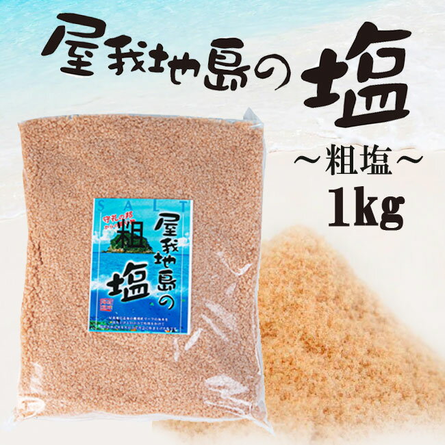 沖縄県産 屋我地島の粗塩 1kg 粗塩 食用 天日塩 塩もつ鍋 漬物 天ぷら ミネラル 天然海塩 無添加 健康 ナトリウム カリウム カルシウム マグネシウム 鉄分 ヨウ素【e-からだづくり】