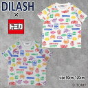 【サマーセール40%OFF】ディラッシュ 【トミカ】カラフルロゴ総柄半袖Tシャツ (90cm-120cm) トップス 半袖 Tシャツ トミカ TOMIKA コラボ 総柄 ロゴ カラフル クルマ 子供 子供服 キッズ 男の子 DILASH 【DL25ES506】