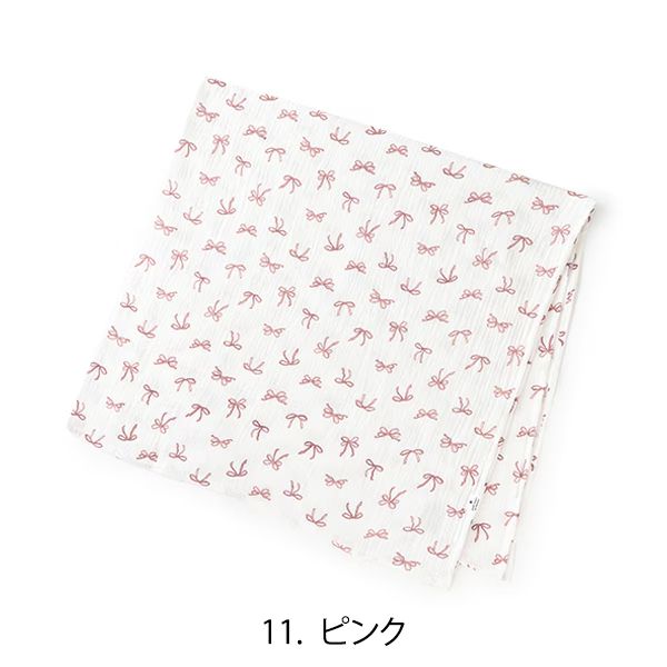 プティマイン ガーゼおくるみ (F) おくるみ ガーゼ ガーゼタオル 沐浴 防寒 リボン クマ 木馬 花柄 総柄 出産準備 出産祝い 誕生日 お祝い プレゼント ベビー 赤ちゃん 男の子 女の子 petit main 【9653529】 2