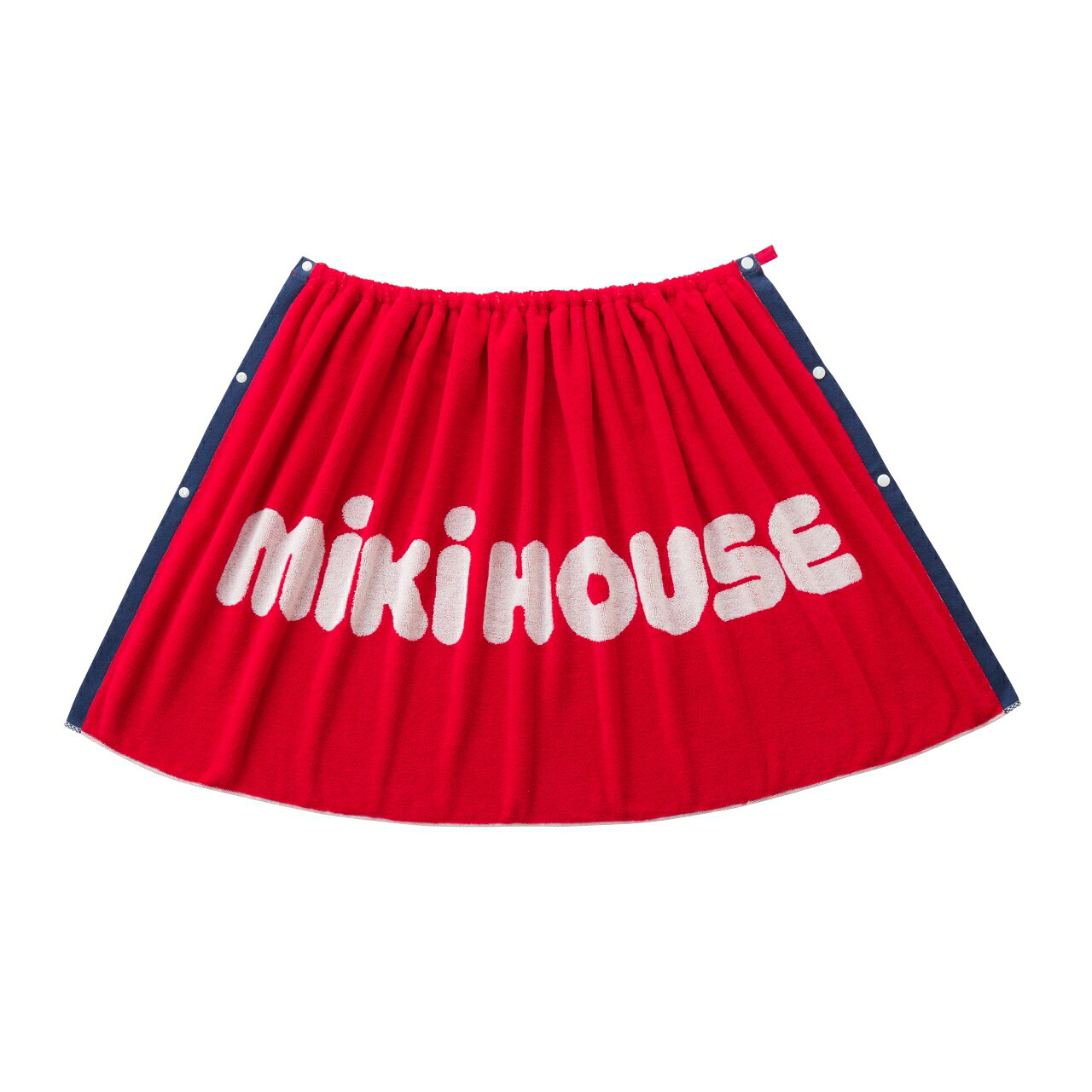 Pockybearのミキハウス mikihouse スナップ付ビーチタオル《F(W120cm-H60cm)》タオル ラップタオル バスタオル スイムタオル 巻きタオル スイムグッズ プール 海 水泳 キッズ 子供 男の子 女の子【12-8101-498】｜アングル3