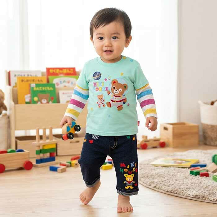 【セール30%OFF】 ミキハウス mikihouse プッチー7分丈スパッツ (90cm) ボトムス ...