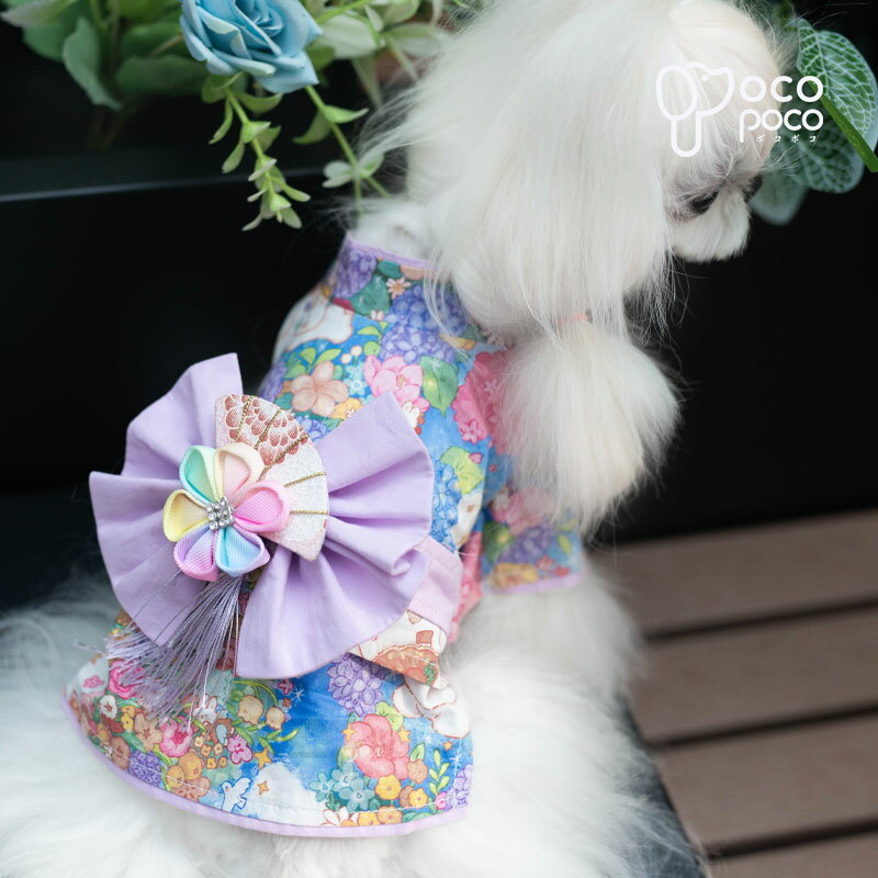 犬 夏服 犬用 浴衣 和装 綿質 小型犬 ペット 服 男の子 かわいい おしゃれ 着せやすい ペット服 ドッグウェア ペットウェア 着物 イベント 夏祭り 七夕 祭り 和服 正装 カジュアルのサムネイル
