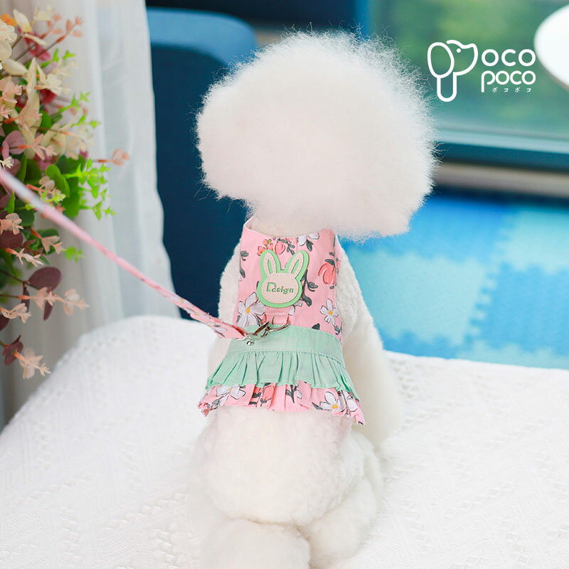 犬服 ハーネス リード付き 犬用ハーネス 胴輪 けん引 おしゃれ かわいい 薄手 涼しい人気 可愛い お揃い ペットウェア 女の子 男の子 プレゼント インスタ...