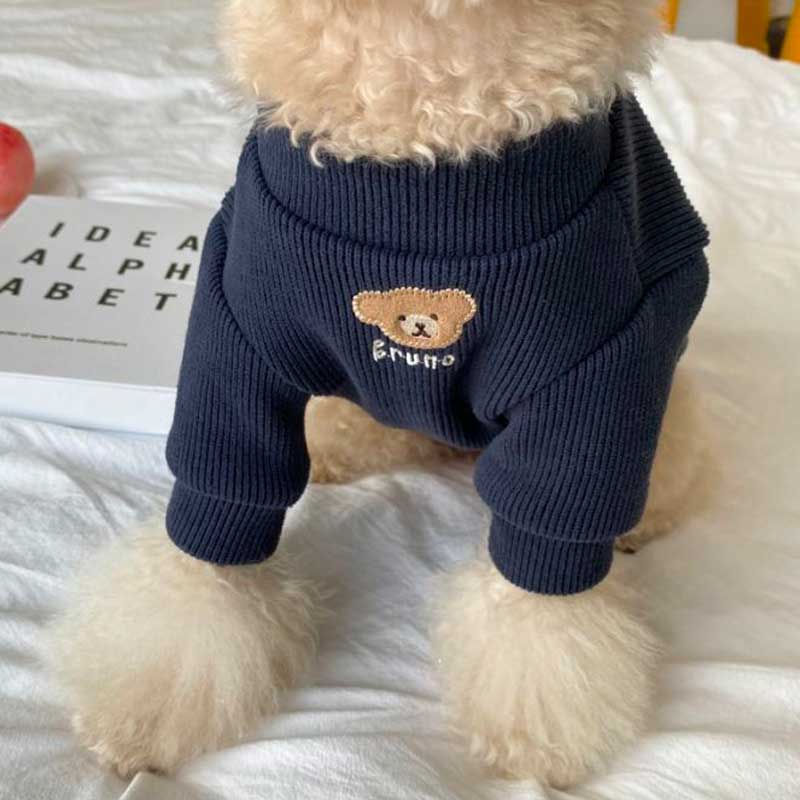 【全商品ポイント5倍】犬服秋冬 ニットセーター ペットウェア トイプードル 小型犬 くま柄 おしゃれ かわいい あったか 暖かい 柔らかい 防寒 お散歩 インスタ映え 【春秋冬新作】