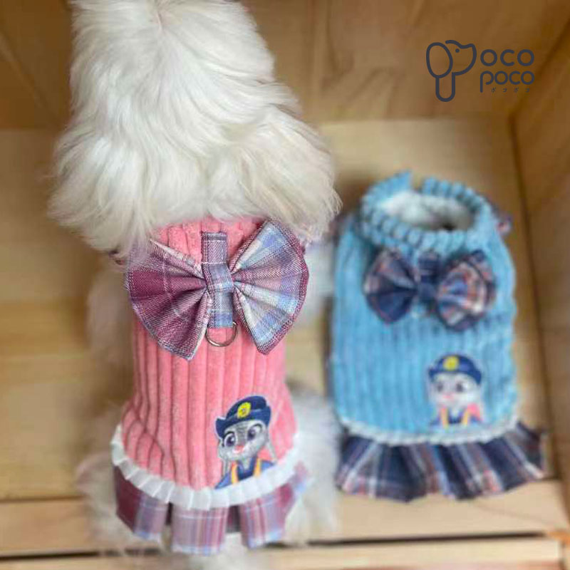 犬服 ワンピース セーラー服 フリフリスカート...の紹介画像3