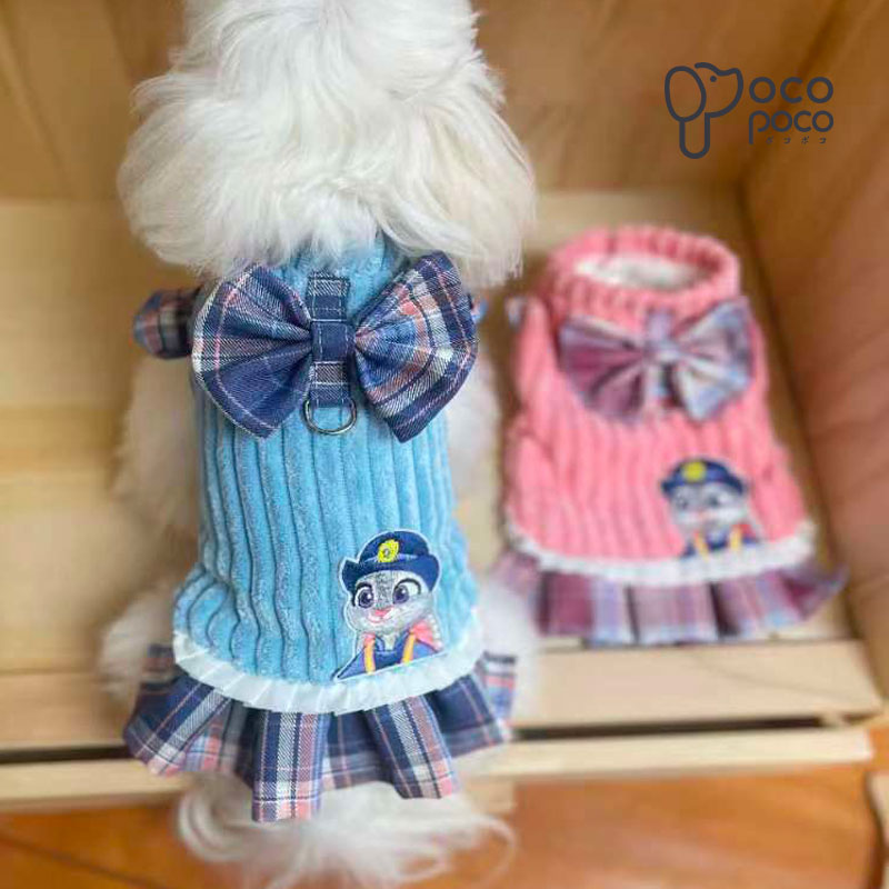 犬服 ワンピース セーラー服 フリフリスカート...の紹介画像2