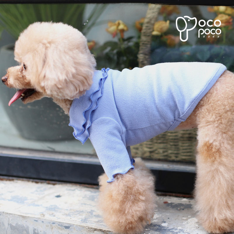 犬服 秋冬 カットソー tシャツ フリル オシャレ おもしろ かわいい 可愛い 着せや...