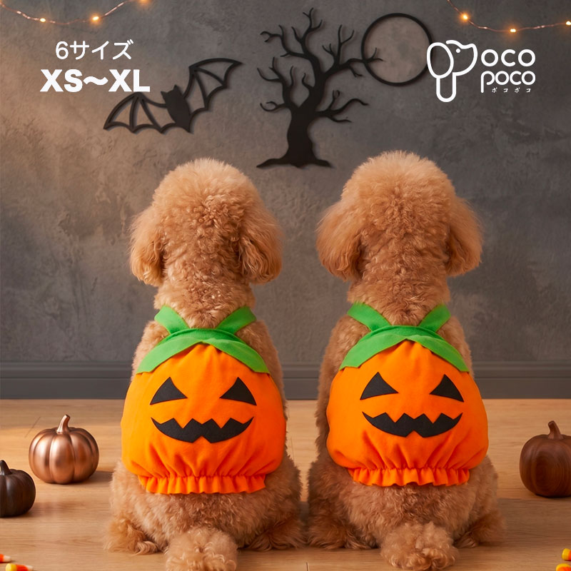 ＼バックの顔が可愛すぎる／ハロウィン コスプレ 犬 服 かぼちゃ パンプキン コスチューム 仮装 サロペット ロンパース ドッグウェア キャットウェア 着ぐるみ 小型犬 中型犬 猫 トイプードル チワワ イベント パーティー インスタ映え かわいい ギフト