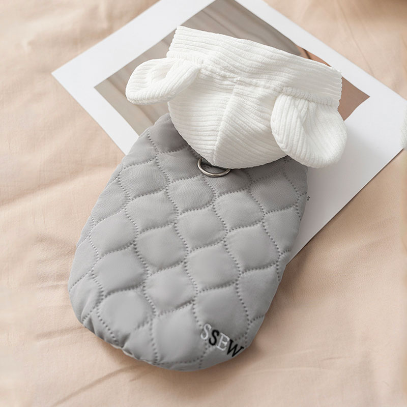 【全商品ポイント5倍】犬 服 暖かい ベスト ハーネス ウェアハーネス 裏ボア 中綿 キルティング 無地 あったか 防寒 犬服 ドッグウェア 秋 冬 洋服 ペット服 可愛い おしゃれ アウター 抜け毛防止 お散歩服 犬洋服 小型犬 中型犬