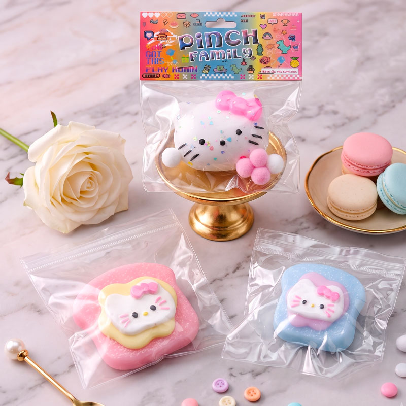 【全商品ポイント5倍】【お任せ★3個セット】スクイーズ お楽しみセット かわいい 猫 低反発 もちもち ふわふわ ストレス解消 おもちゃ スイーツ パン キッズ 子供 女の子 小学生 誕生日 プレゼント ギフト イベント 景品 まとめ買い pocopoco-10001800 職人手作り犬服のポコポコ サンプル画像3