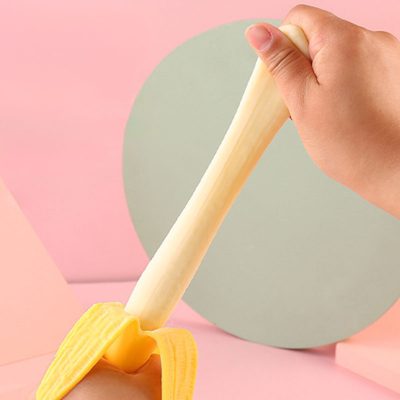 【全商品ポイント5倍】 スクイーズ バナナ リアル 伸びる 剥ける もっちり 低反発 ストレス解消 おもちゃ 玩具 癒やし かわいい フルーツ フィジェットトイ おもしろ グッズ ギフト プレゼント 景品 SNS話題 pocopoco-10001717 職人手作り犬服のポコポコ サンプル画像3