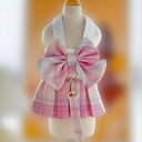 犬服 春 犬 冬服 ハーネス 小型犬 可愛い ワンピース ドッグウェア 大人気 ペットグッズ 犬猫用品 引っぱり防止ハーネス スカート リード付 かわいい 簡単装着 お出かけ おしゃれ オシャレ 軽量(4)