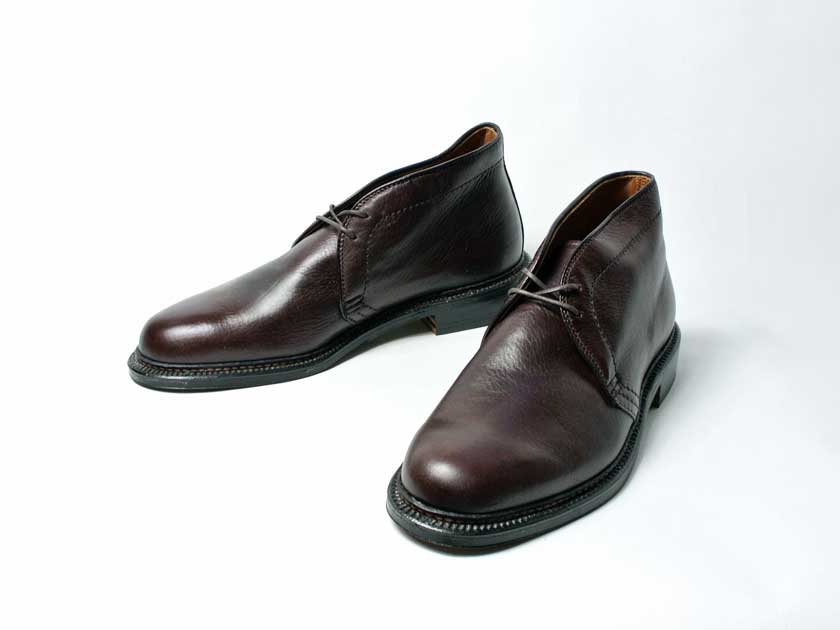 オールデン ビジネスシューズ メンズ 【ALDEN/オールデン】Leather Soul別注・#14714F・Chukka Boot Burgundy Calfskin / チャッカブーツ・バーガンディ・US6.5D(25cm)　（シングルソール・バリーラスト・国内未発売！）