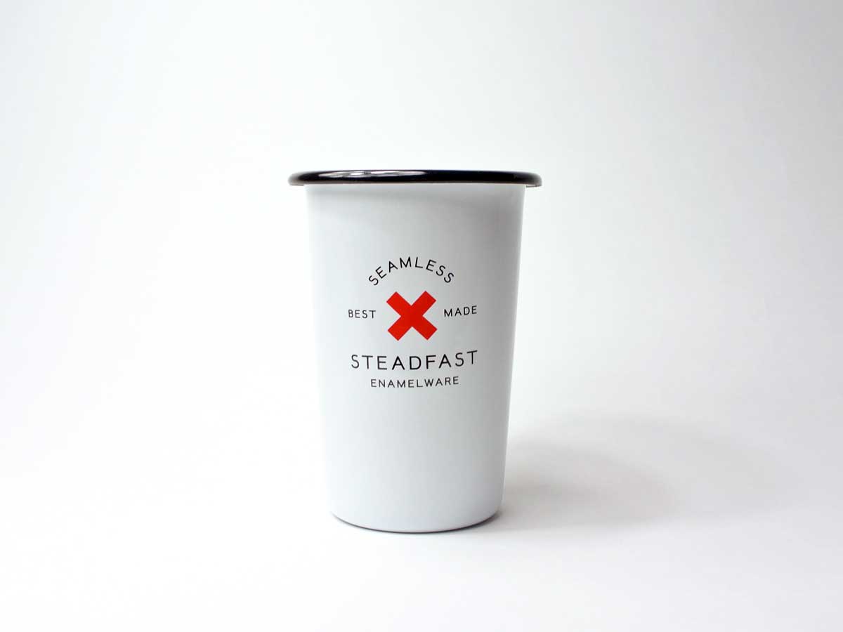 【BEST MADE/ベストメイド】Seamless & Steadfast Tall Enamel Tumblers/ホーロータンブラー/ホワイト　（国内未展開・ニューヨークのお洒落なアウトドアストア オリジナルギア・エナメルテーブルウェア）のサムネイル