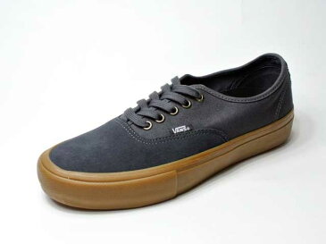 【Vans Skate Pro】AUTHENTIC PRO/オーセンティック プロ・ スエード×キャンバス・グレー/チャコール・asphalt/gum(アスファルト/ガム）　（プロ仕様のスケートライン・クッショニング抜群！大人のリッチなヴァンズ）