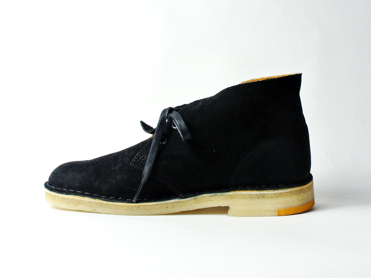 【Clarks Originals/クラークス オリジナルズ】2021Dead Stock・Desert Boots / デザートブーツ / Black combi（ブラック＆オレンジ）　（2021限定カラーデッドストック・日本未発売モデル）