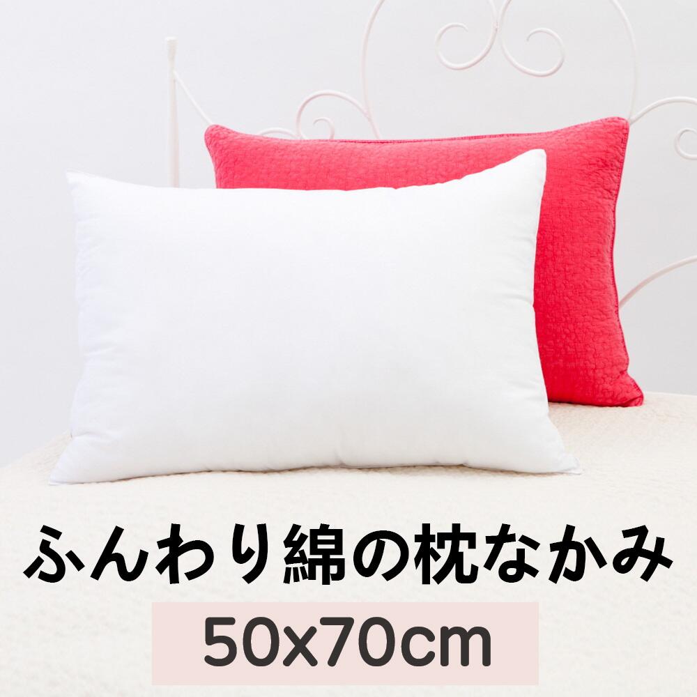 [送料無料]ふんわり綿枕のなかみ 50x70cm (960g) クラウド50x70cm ストライプ 50x70cm