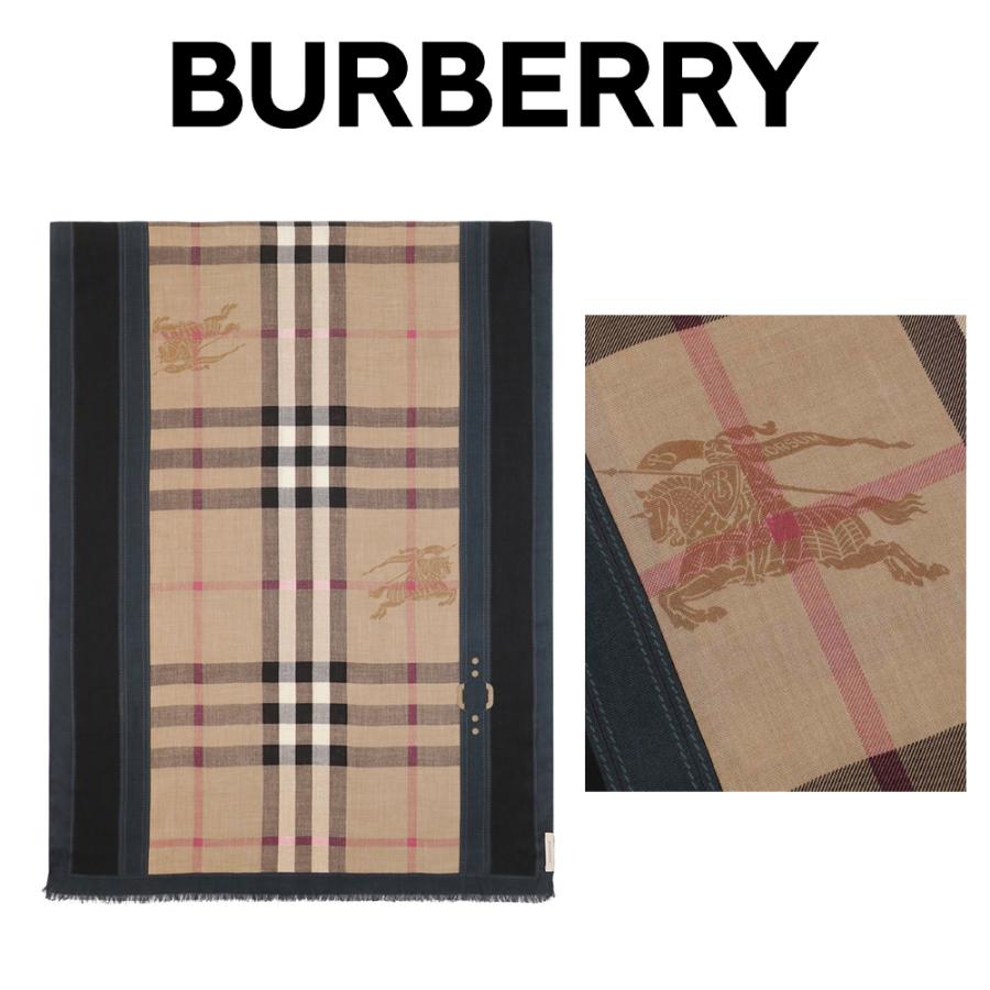 バーバリー マフラー（レディース） バーバリー BURBERRY マフラー 3928240 0010C BLACK ブラック 海外輸入新古品