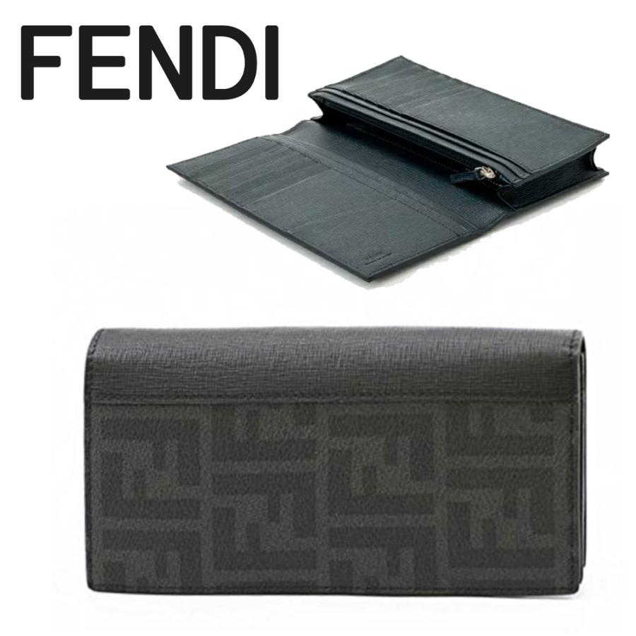 フェンディ 財布（メンズ） フェンディFENDI メンズ ロングフォールドウォレット 7M0186 X4U F0D7N 海外輸入新古品