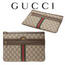 グッチ GUCCI GGスプリーム レディース メンズ ベージュ ブラウン クラッチ 517551 96IWS 8745 海外輸入新古品