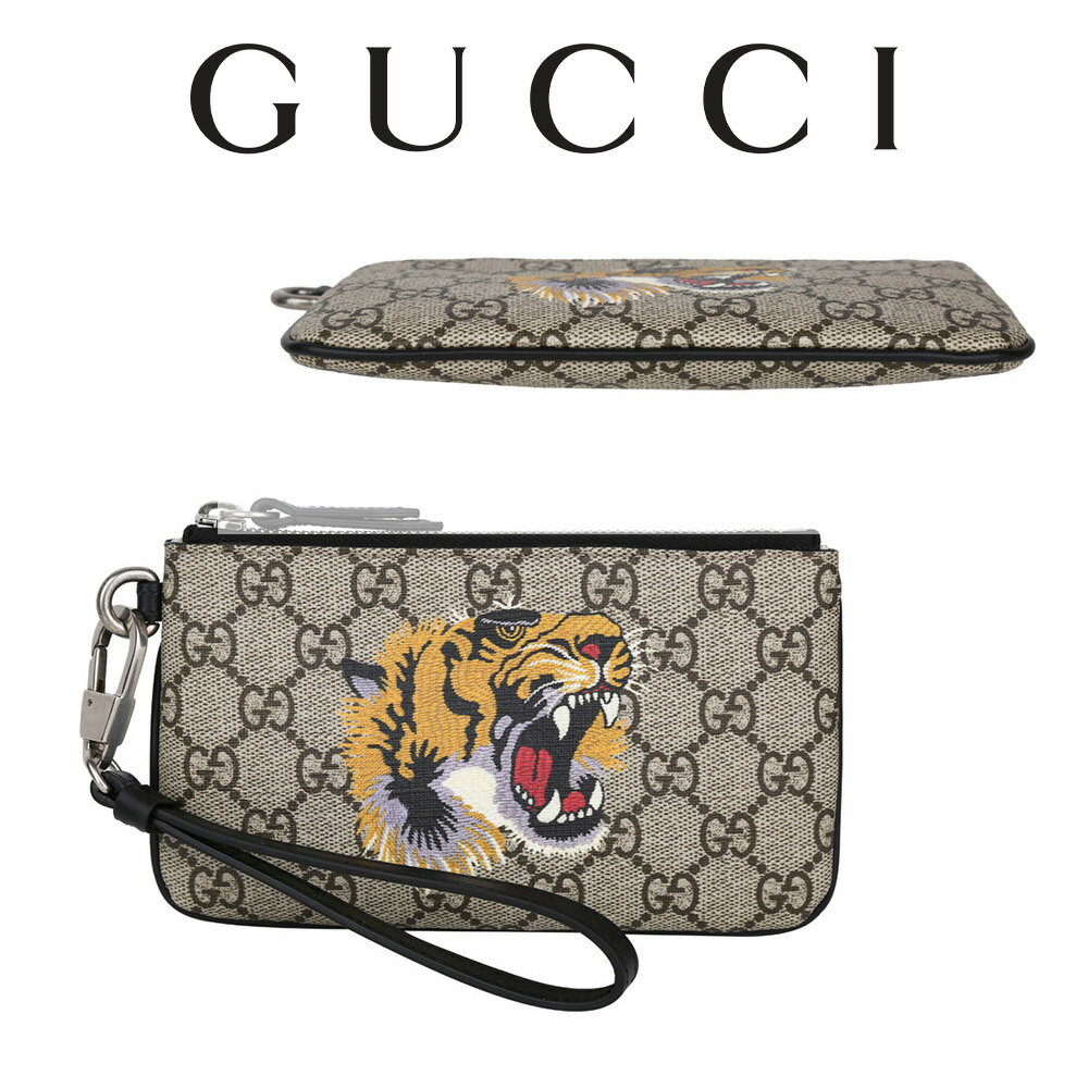 グッチ（GUCCI） グッチ GUCCI ポーチ メンズ 小銭入れ GGスプリーム タイガー 虎 522866 K5Z1N 8666 海外輸入新古品