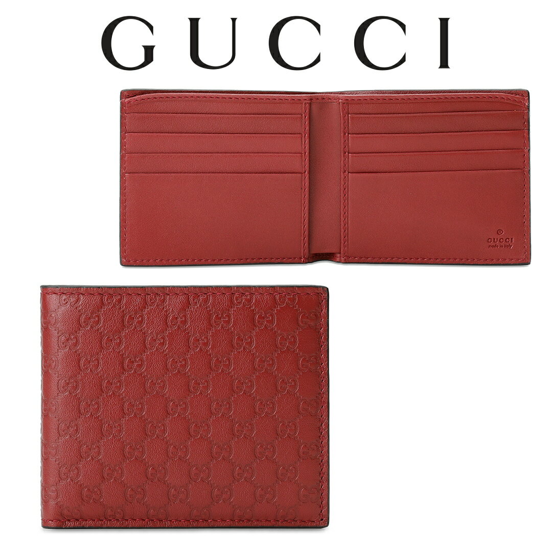 グッチ 二つ折り財布（メンズ） グッチ GUCCI メンズ 二つ折り 札入れ マイクログッチッシマ 365466 BMJ1R 6420 海外輸入新古品