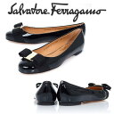 フェラガモ FERRAGAMO レディース パテントカーフスキン パンプス 0574556 VARINA NERO 海外輸入新古品