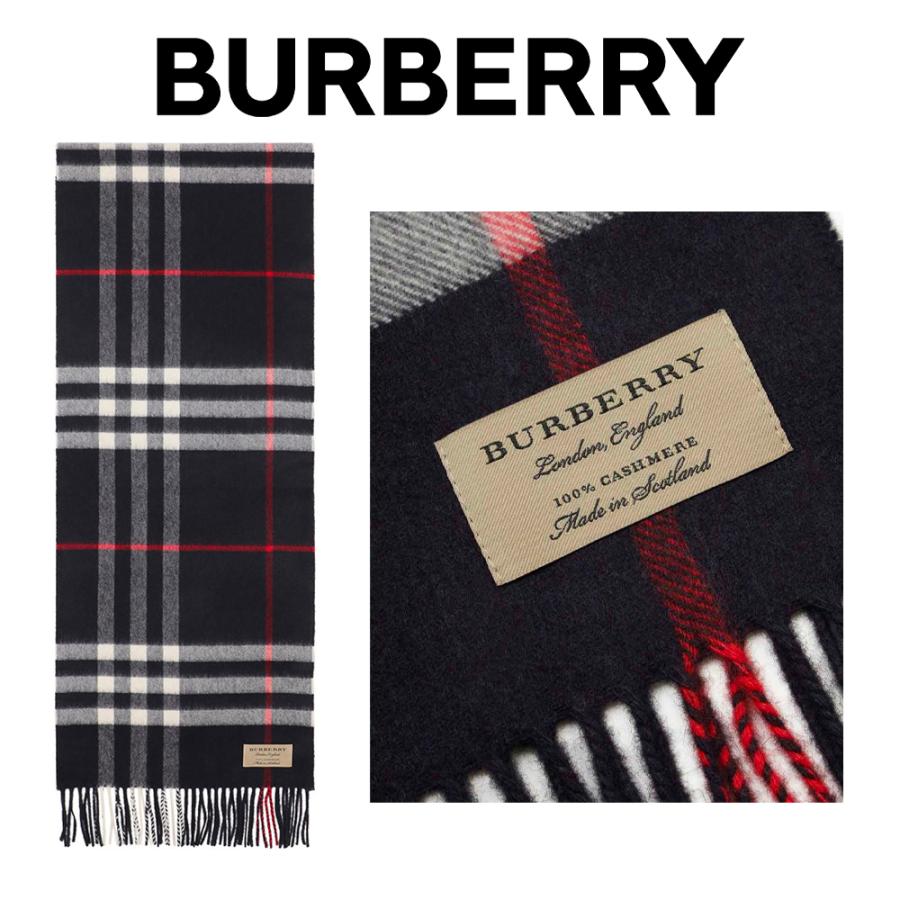 バーバリー マフラー（レディース） バーバリーBURBERRY レディース マフラー 3993734 4100B NAVY ネイビー 海外輸入新古品