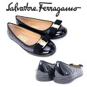 フェラガモ FERRAGAMO レディース リボン レザーパンプス 0593405 RUFINA NERO 海外輸入新古品