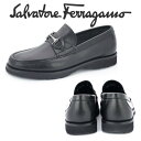 フェラガモ FERRAGAMO メンズ ビジネス シューズ クラシック メンズ ローファー 0590671 PUEBLO NERO 海外輸入新古品