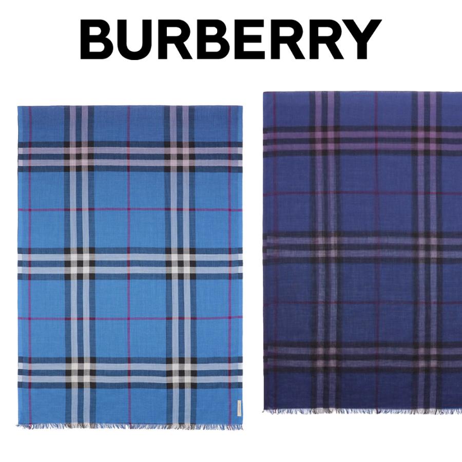 バーバリー マフラー（レディース） バーバリー BURBERRY マフラー 3931694 4371B HYDR-BLUE ブルー 海外輸入新古品