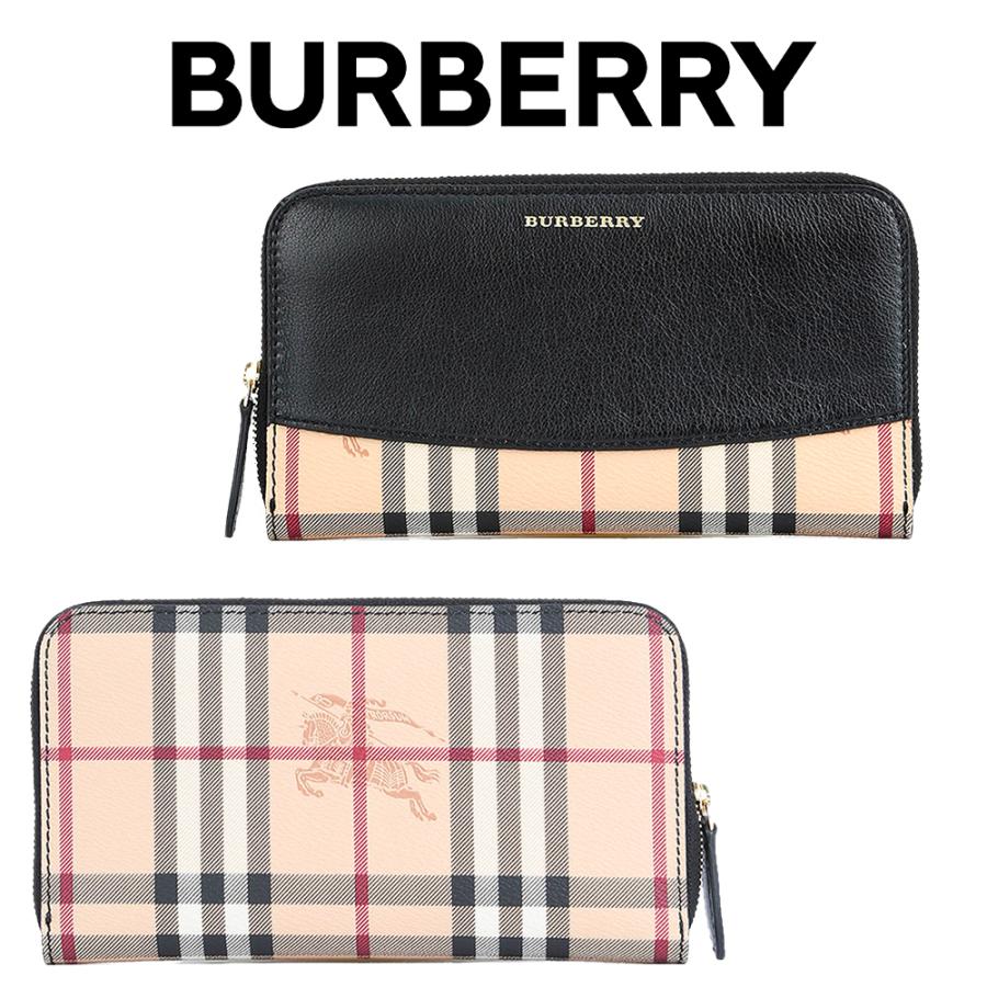 バーバリー 財布（レディース） バーバリーBURBERRY レディース 長財布 ウォレット 3934389 00100 BLACK ブラック/ベージュ 海外輸入新古品