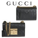 グッチ GUCCI ブラック パドロック スモール グッチ シグネチャー ショルダー バッグ 409487 CWC1G 1000 海外輸入新古品