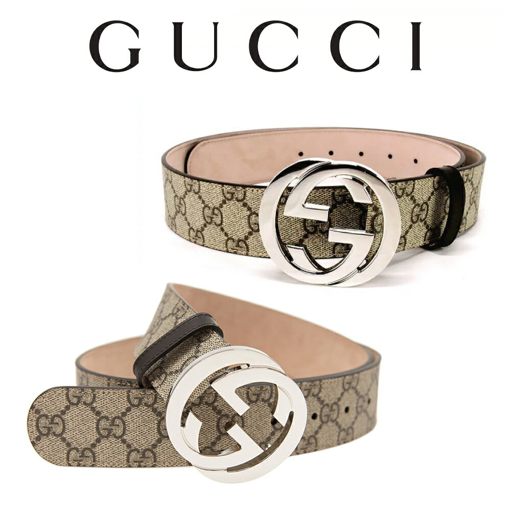 グッチ ベルト（メンズ） グッチ GUCCI Gバックル付きGGスプリームベルト 411924 KGDHN 9643 海外輸入新古品