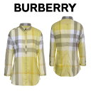 バーバリーBURBERRY レディース イエロー シャツ 3943406 7403B PALE-YELLOW海外輸入新古品