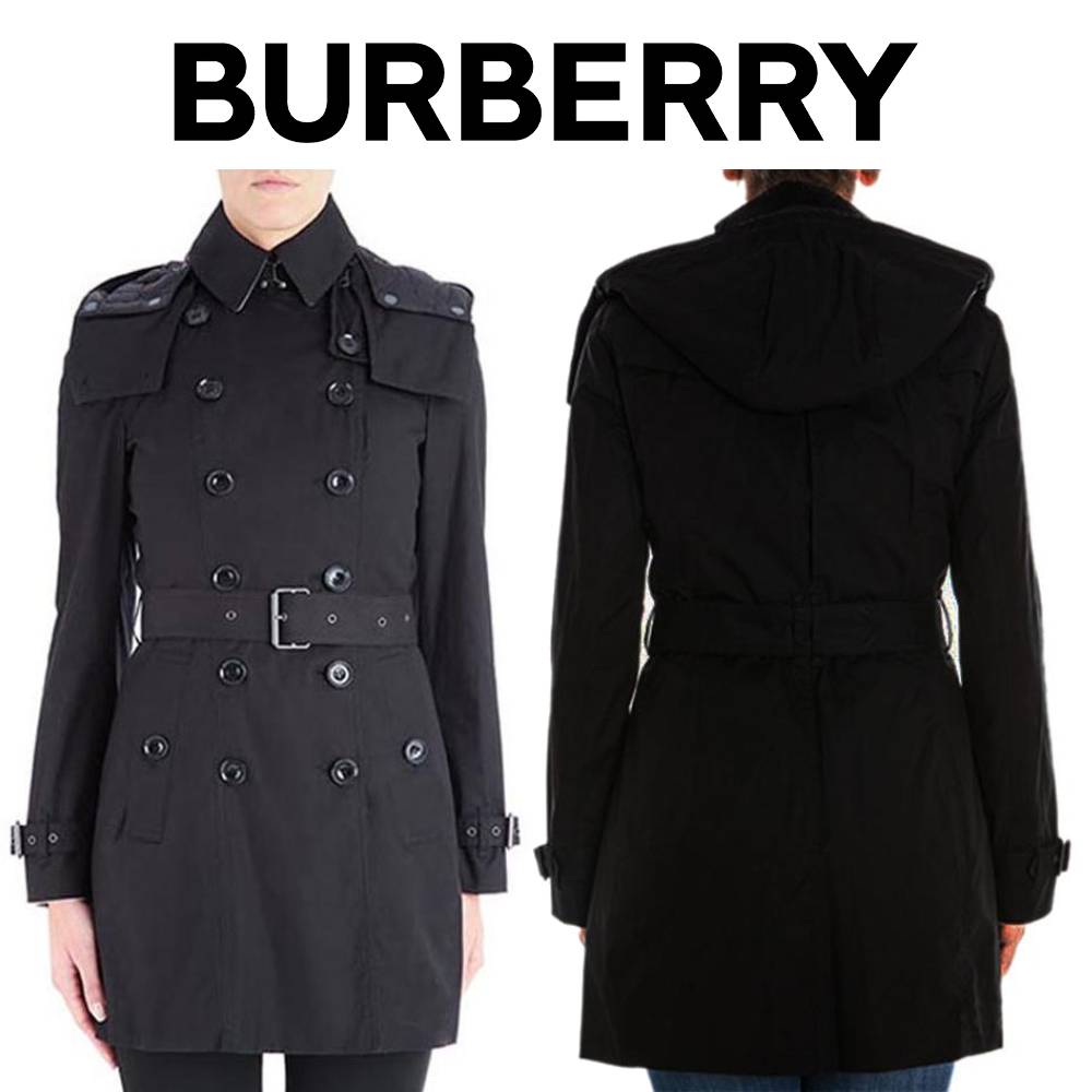 バーバリーBURBERRY レディース ブラック コート 3966190 00100 BLACK 海外輸入新古品