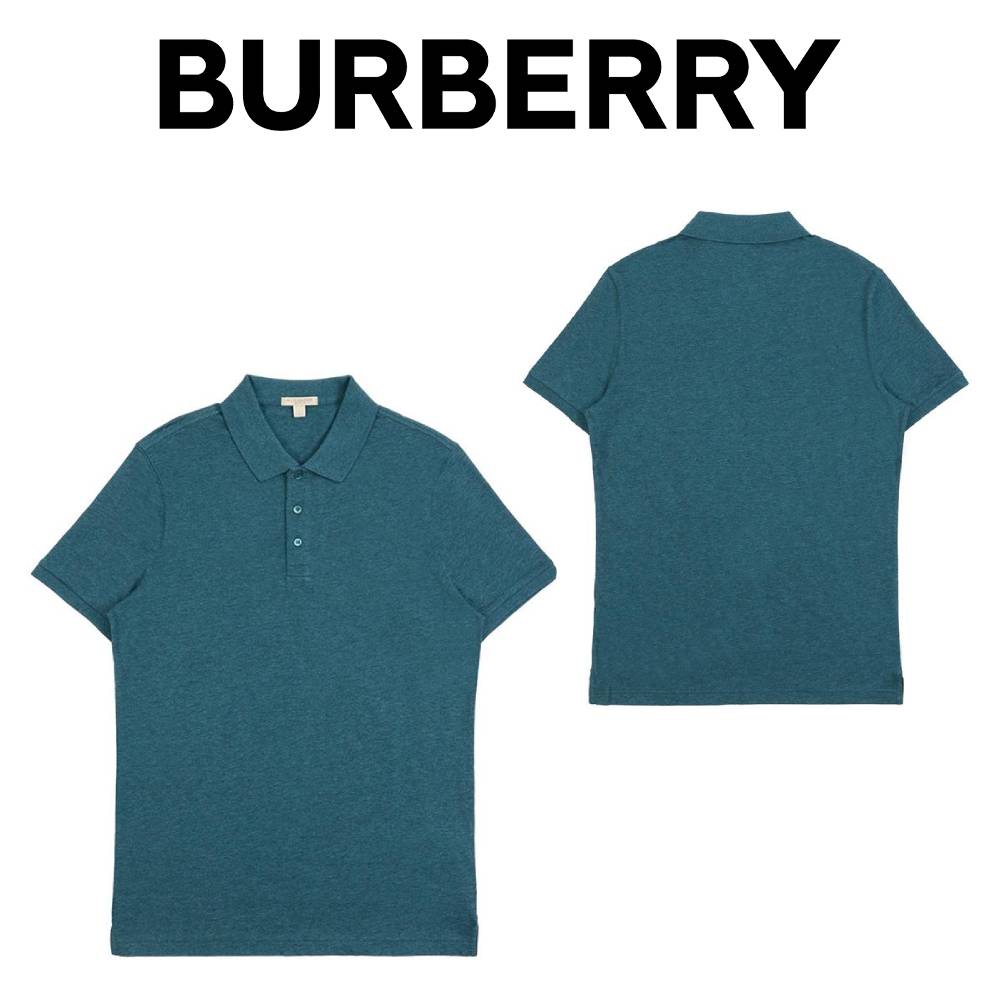 バーバリー ポロシャツ メンズ バーバリーBURBERRY メンズ グリーン ポロシャツ 3950363 32620 DA-OPAL-GREEN 海外輸入新古品